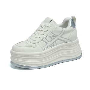 Thick soled White Sneakers for Women Autumn Casual Women’s Shoes Petite Height boosting Women’s Shoes