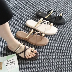 Toeless Comfortable Outdoor Flat Breathable Lightweight Women’s Flat Sandals Slippers Casual Comfortable