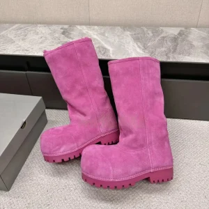Top Quality Designer Unisex Boot Women’s Pink Alaska Flat Suede Boots