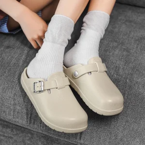 Trending Style Closed Toe Solid Color EVA Shock Absorb Lightweight Daily Wear Beach Hospital Summer Clogs