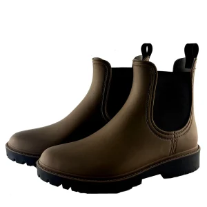 Trendy Chelsea Art Printed PVC Rubber Waterproof Anti Slippery Ankle Bootie Women’s All Seasons Rain Boots