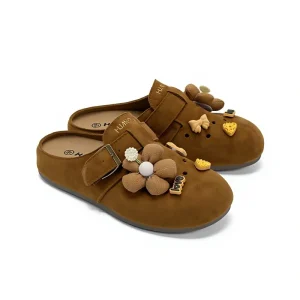Trendy Kawaii Women’s Slippers Cute Accessories Buckle Mules Fashion Casual Outdoor Garden Shoes s Non-slip Sole