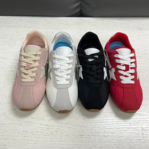 Trendy Women Casual Sneakers PU Fabric Upper Rubber Anti Slip Sole Comfortable Walking Footwear