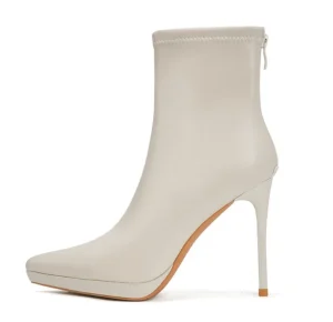 UP-6383r Women’s Pointed Toe High Heel Ankle Boots Comfortable Heels Stilettos Ladies Pumps Shoes