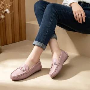 Under 300 Stylish for Ladies Casual Slip on Summer Casual Round Toe Women’s Flat Shoes Loafer Chaussures Femme Plat