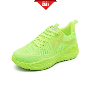 Unisex Couple’s Sports Shoes Breathable Fabric Upper PVC Outsole Summer Spring Running Leisure White Thick-Topped Design Women’s