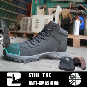 Unisex Steel Toe Mid Cut Electrical Insulation Safety Shoes Anti-smash Protective Work Shoes For Summer Autumn