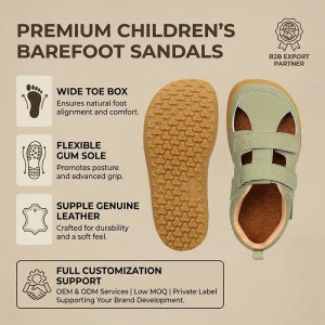 Unisex Summer Flat Sport Sandals Outdoor Minimalist Footwear Kids Closed Toe Barefoot Shoes