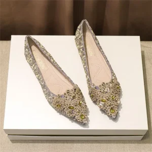 WL1216 Women’s Single Shoes Flat Wedding Shoes
