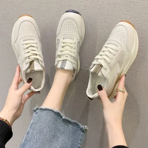 Walking Sneakers Spring Autumn Lightweight Loafers Leather Womens Sneakers Designer Sneakers for Women