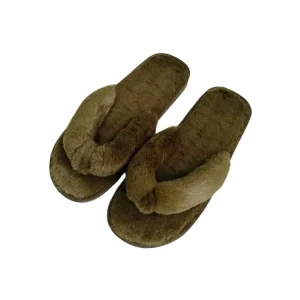 Warm Ladies Fuzzy Plush Indoor Slides Slippers Fluffy Furry House Slippers Winter Fur Women Flip Flops