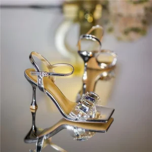 Waterdrop women’s sandals Glittering women’s high heeled shoes summer new style fairy shoes