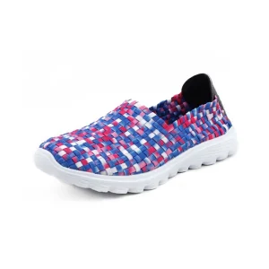 Weave Uppers Trendy Fashionable Slip-on Walking Style Casual Shoes for Women and Ladies Chaussures
