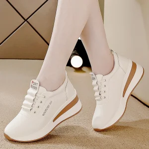 Wedge Casual Shoes Korean Style Versatile Slip On Height Increasing Women’s Shoes Autumn Lightweight Non Slip