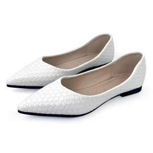 White Loafers Slip On Women’s Flat Shoes Fashion Casual Portable Formal Leather Soft Leather Shoes