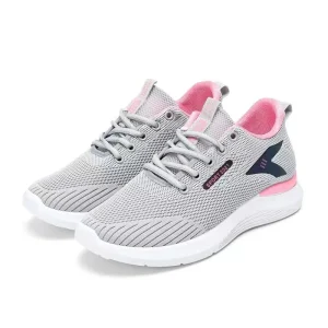 White Women’s Sports Lightweight Soft Sole Running Shoes Student Lace up Casual Shoes