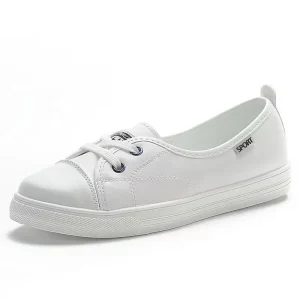 White Women’s Summer PU Breathable Lightweight Non Slip Fully Equipped New Fashionable Women’s Fashionable Casual Shoes