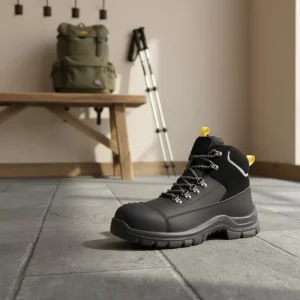 Winter/Autumn/Spring Men’s Women’s High-top Steel Tip Microfiber Upper Shockproof Anti-puncture Running Shoes