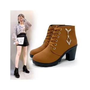 Winter Large Women’s Boots Fashion Retro Professional Plus Women High Heels