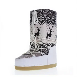 Winter Space Moon Boots Women’s Bright High-top Snow Boots Customized Snowproof Non-slip Lightweight Warm