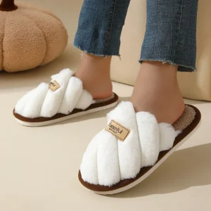 Winter Warm Plush Slippers Women’s Autumn Outdoors Wear Non Slip Indoor Platform Home Comfort Slippers