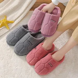 Winter Warm Slippers for Women Men Home Fluffy Furry Slippers Soft Plush Platform Non Slip Bedroom Slides