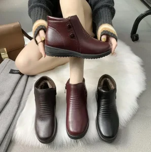 Winter Women’s Boots New Leather Snow Boots Factory Latest Women Leather Shoes Casual Custom Design Womens Boots
