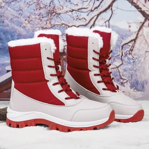 Winter Women’s Shoes and Boots Outdoor Women’s Fleece Thickened Warm Comfortable Snow Boots Factory