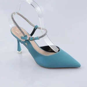 Woman Elegant Pointed Toe Pump Stiletto High Heels Non slip Slingback Buckle Strap Work Party Dress Shoes