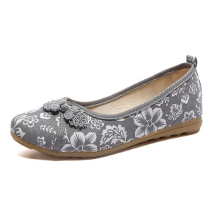 Women Beautiful Embroider National Style Leisure Flat Shoes Sandals