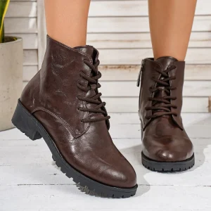 Women Boot Style Boots New Retro Large Size Side Zipper Short Boots