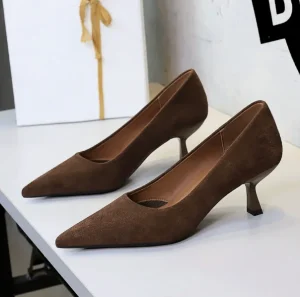 Women Bridal Shoes 6cm Stiletto High Heel Dress Wedding Pointed Toe Party Shoes Office Pumps for Lady