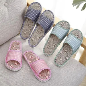 Women Cozy Home Soft Indoor Open Toe Slipper Shoes
