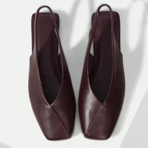 Women Flat Shoes Fashion PU Leather Square Toe Flat Bottom Slingback Sandals Slip On Light Summer Elegant Shoes Flats