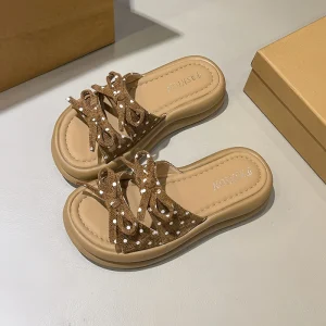 Women Flat Slipper Printed Slip On Ladies Casual Slippers