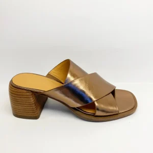 Women Genuine Leather Slip on Mules Mid Heel Square Toe Shoes Pumps with Breathable Features for Summer