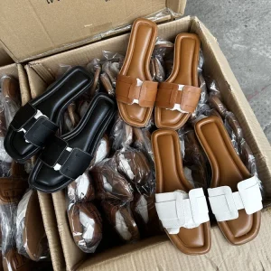 Women Ladies Hotel Home Indoor Slippers Beach Flip Flops Christmas Custom Fluffy Fur Slides Slippers