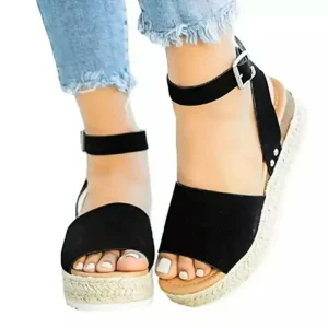 Women Ladies Lace Up Platform Espadrilles Summer Sandals Holiday Shoes Size