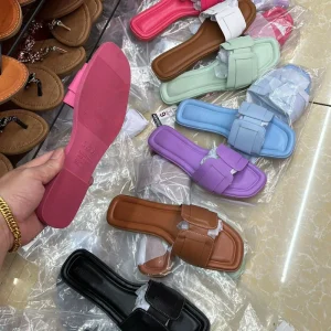 Women Ladies Slippers Flat Girls Slippers EVA Flip Flops Designer Luxury Sandals Slides
