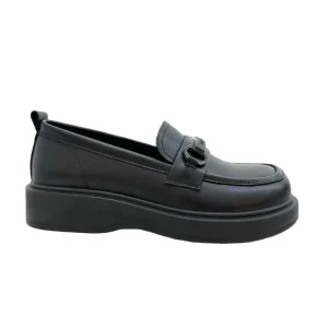 Women Loafers Shoes Ladies Black and White Thick Bottom Shoes Comfortable Leather Loafers Shoes for Women