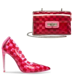 Women Luxury Shoes Italian Shoes and Bags Set Pointed Toe Spike Heels Women Dress Shoes