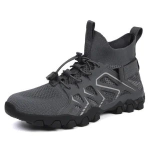 Women Men Hiking Shoes Mid-Top Shoes for Outdoor Training Camping Walking Lightweight Breathable Shoes