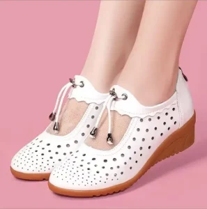 Women New Design Ladies Casual Shoes Hollow Out Slip-on Casual Shoes Flat Ladies Walking Shoes