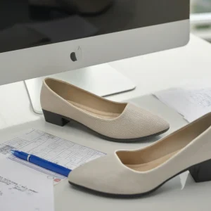 Women Office Pumps Ladies Formal Dress Shoes Elegant Low Heel Comfortable Work Shoes