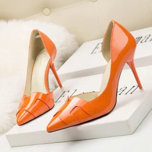 Women Pumps Elegant Pointed Toe PU Leather Office Lady Shoes Spring Summer High Heels Wedding Bridal Shoes