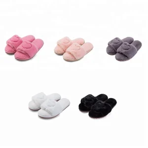 Women Sandals Fur Slides Indoor Slippers