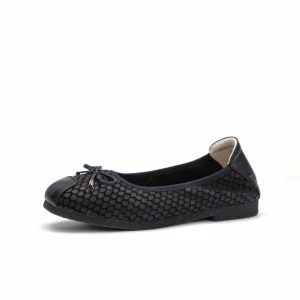 Women Shoe Factory Pure Leather Walking Style Soft Women Flat Boat Shoes Slip on Bow Ladies Loafers Ballet Flats Shoes