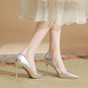 Women Shoes Fashion Office Working Heels Ladies Daily Versatile High Heels With Wear resistant Rubber Soles