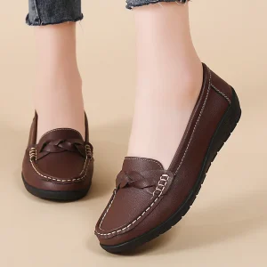 Women Shoes Soft Leather Women’s Loafer Flats Slip on Casual Shoes Flat Shoes Women White Footwear Zapatos De Mujer