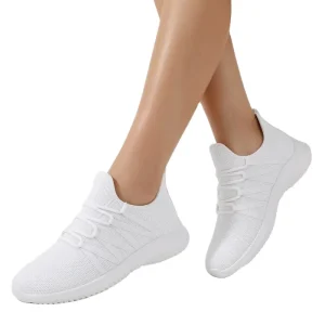 Women Slip on Running Shoes Breathable Lightweight Comfortable Fashion Non Slip Sneakers with Mesh Upper and Lining